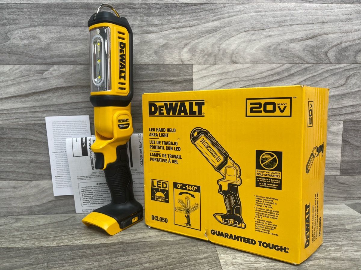 DeWalt DCL050 20V MAX Cordless LED Handheld Area Light Open Box Like New (A1D026570)