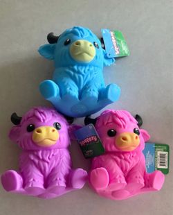 Squeeezy Cow Squishy Pink Purple Blue
