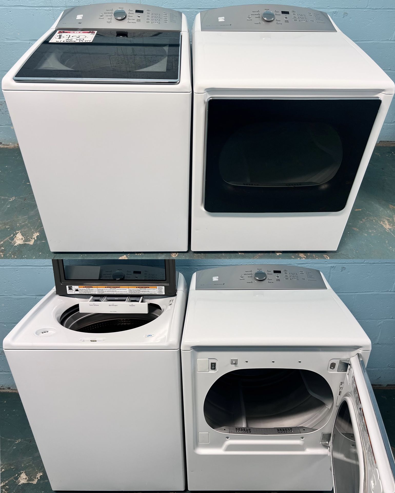 KENMORE TOP LOAD WASHER W/ELECTRIC DRYER SET 