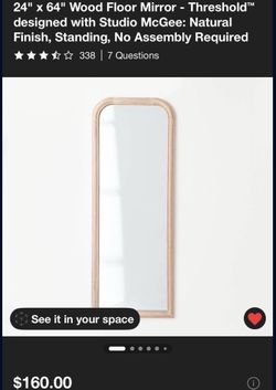 Threshold x Studio McGee Wood Floor Mirror 24x64