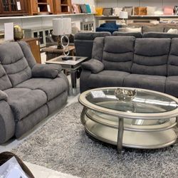 Reclining Sofa And Love Seat Available For Immediate Delivery