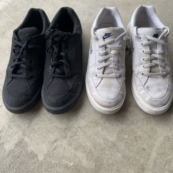 White & black Nike shoes