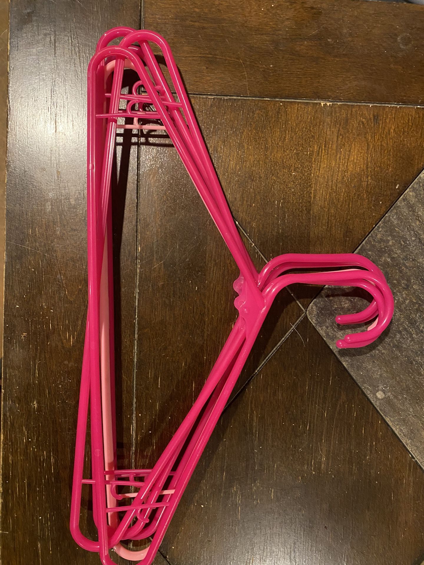 Pink Plastic Hangers