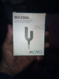 Movo Microphone Headset Splitter Adapter