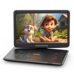 Boifun 17.5" Portable TV/DVD Player Combo with 15.6" Large HD Swivel Screen, Digital TV ATSC Tuner, Built-in Battery, Support HDMI in/USB/Micro SD/AV 