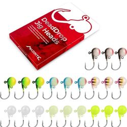 MadBite Dead Drop Jig Heads, Lead Jig Heads, Fishing Jig Heads, Sinks Quickly, Dual Attachment Points, Smaller Profile, Convenient Pro Packs, Super Sh