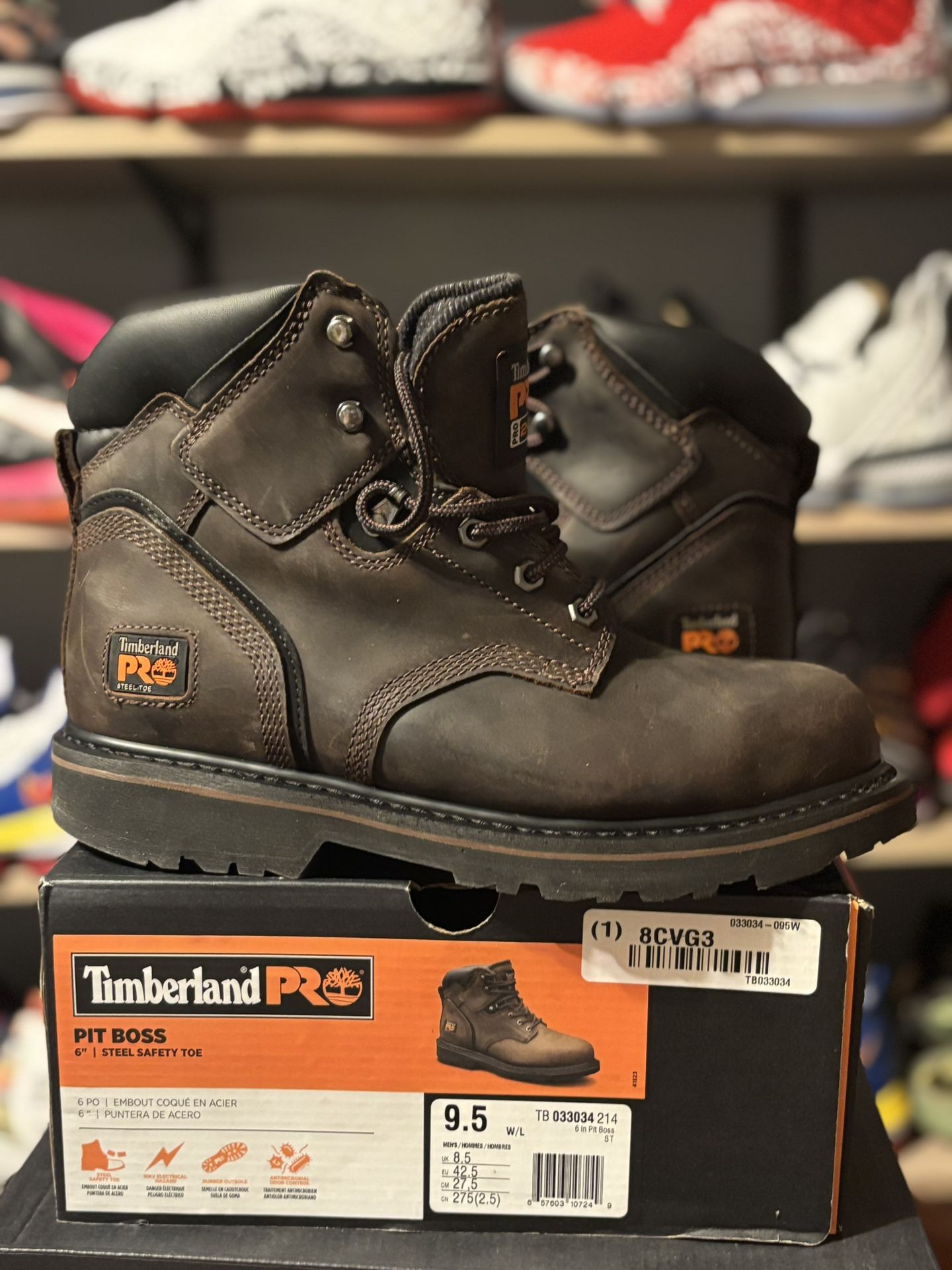 Men's Timberland PRO® Pit Boss 6" Steel-Toe Work Boot Size 9.5 $100