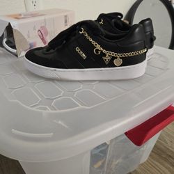 Guess Black Shoes With Gold Chain To Go Both. I Left One Off so You U Could  See The Difference.  Their Very Comfotable!