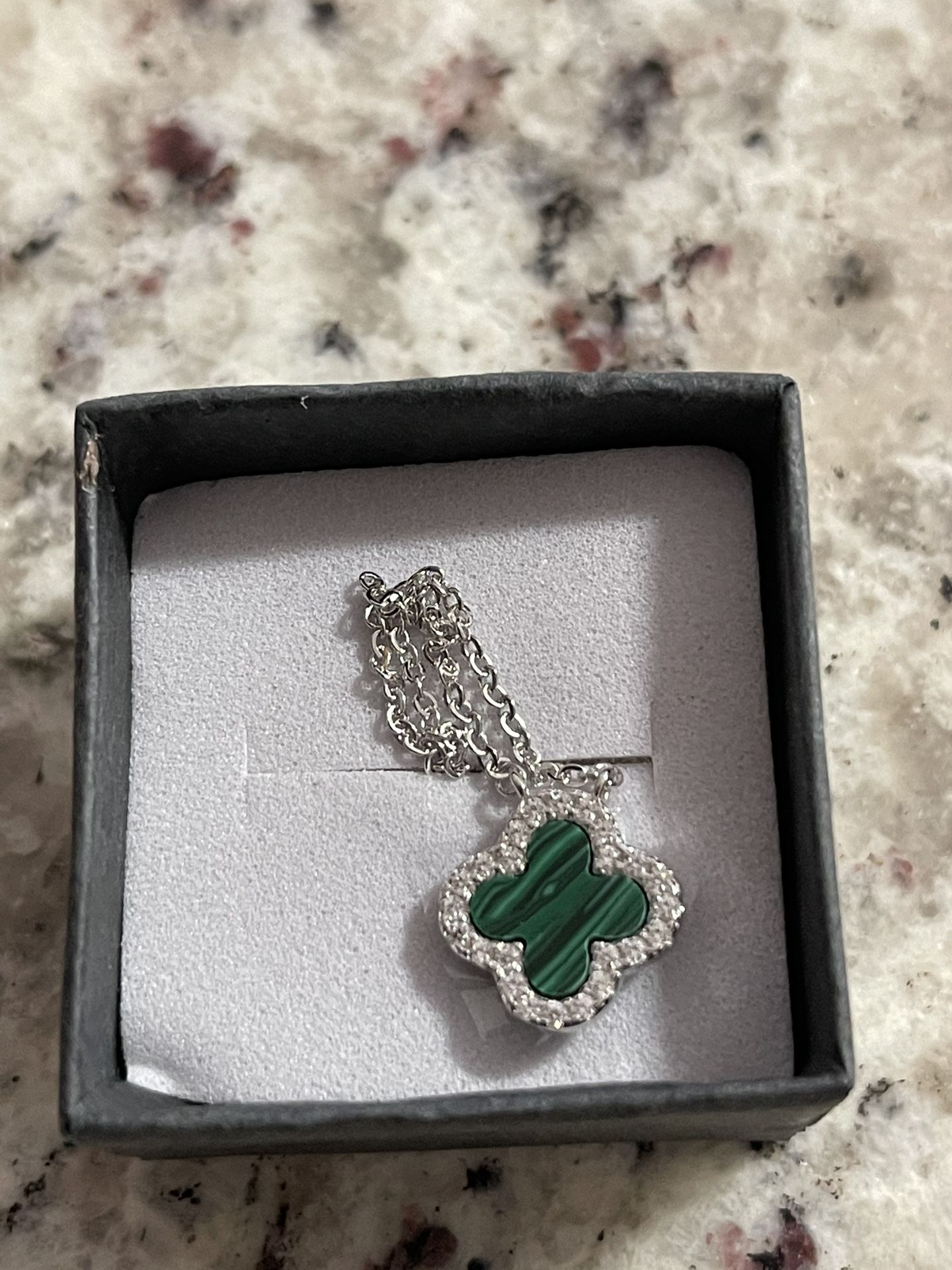 925 Silver Four Leaf Clover Necklace