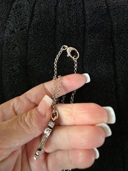 G Silver Chain Necklace with Pendant