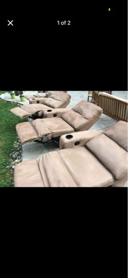 4 genuine leather movie theater seats