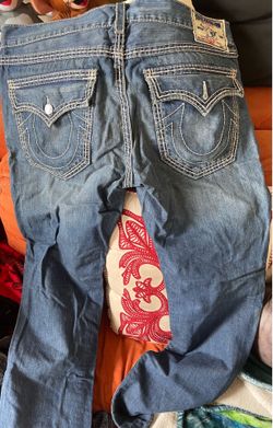 True Religion Jeans Blue and white