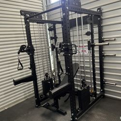 All-in-One Functional Trainer Smith Machine with Bench – Semi-Commercial $2,175 