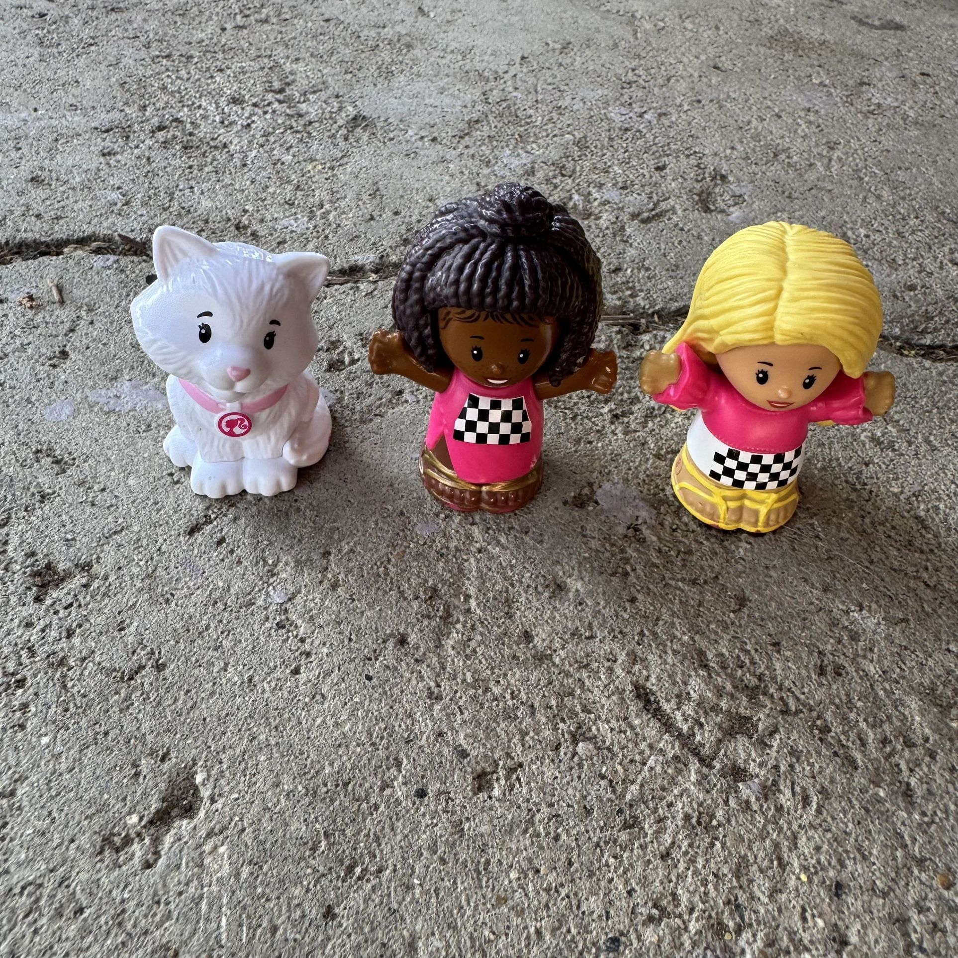 Little People Barbie Lot 2 Figures + Cat