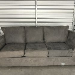 Dark Grey Microsuede Couch