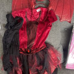 Halloween Devilish Cute Devil For Kids Girl Boy Size M 8-10