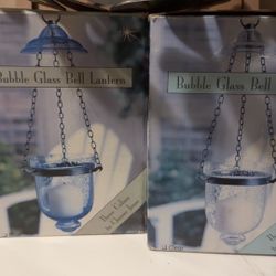 2 Hanging Glass Decor 