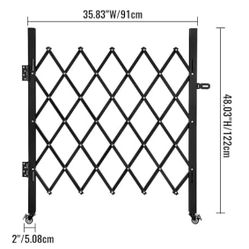 Accordion Metal Gate On Wheels 