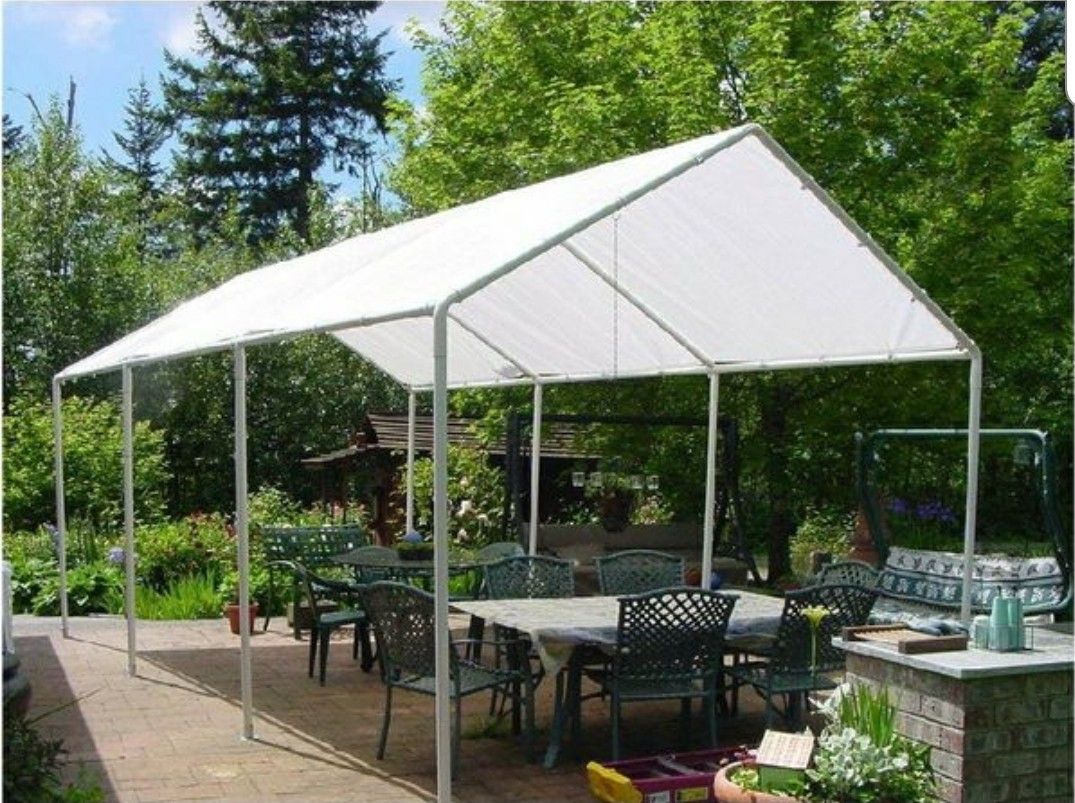 10'x20' White or Silver Heavy Duty Replacement Dry Tarp for Canopy Tent Carport Farm Shade New