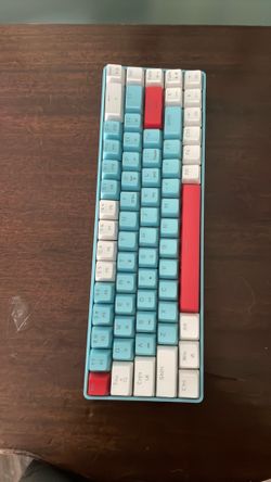 Blue, red and white Mechanical keyboard