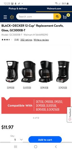 12 cup Replacement Carafe