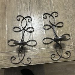 Rod Iron Candle Holders