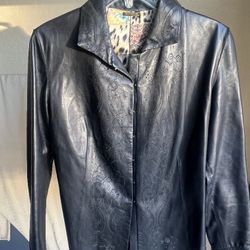 Roberto Cavalli Women's Black Leather Jacket