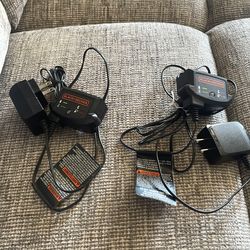 Black + Decker LCS1620 20v Battery Charger x2