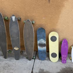 I have 7 skateboards big ones 40” long asking $40 each / small ones $20 each