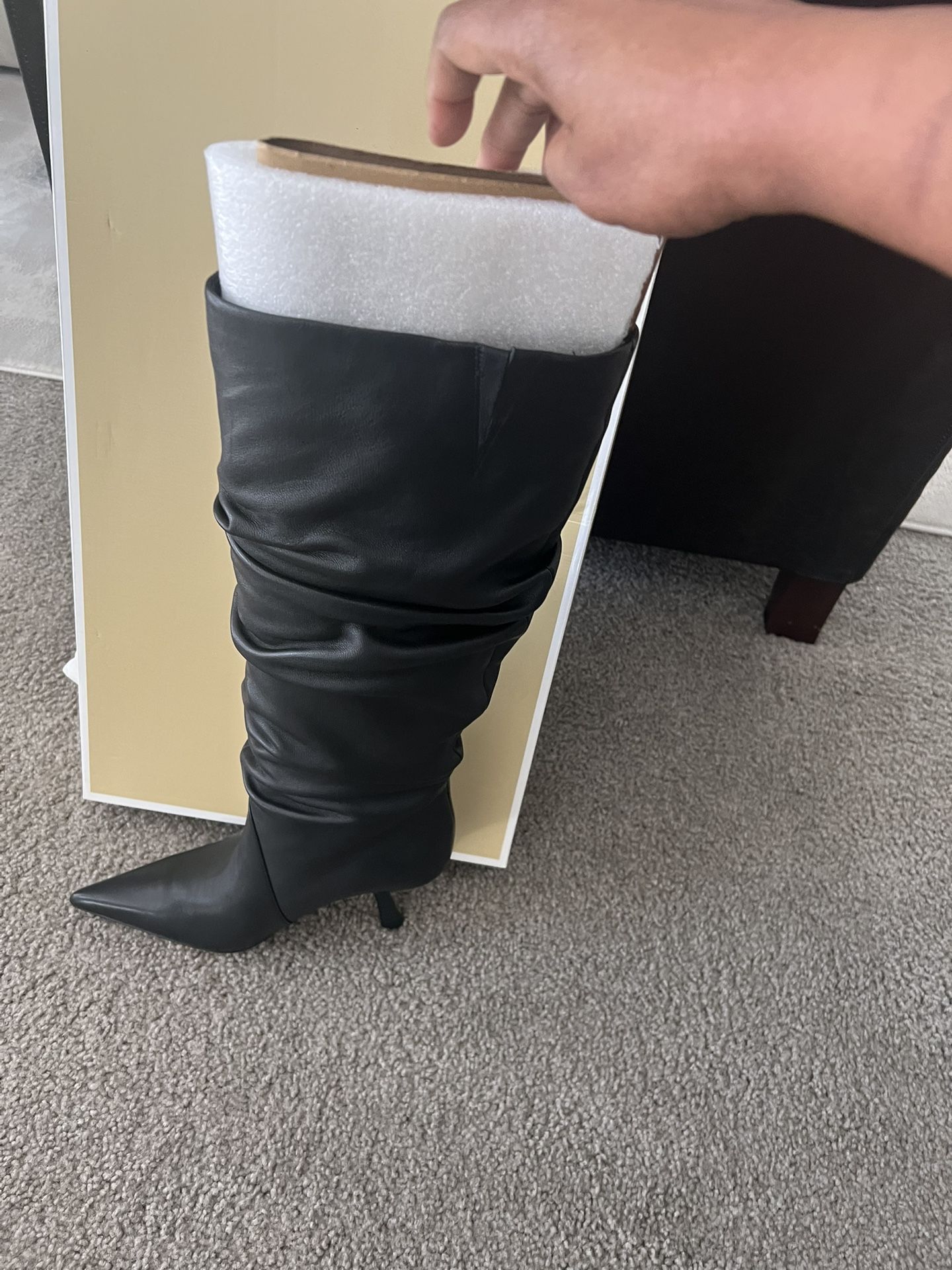 Michael Kors Luna leather Boots- Black 9M