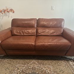 Italian Designer Natuzzi Leather Sofa