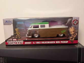 Guardians of the galaxy Grooty & Volkswagen 1963 Bus pick up diecast