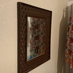Dark-brown Wooden Mirror