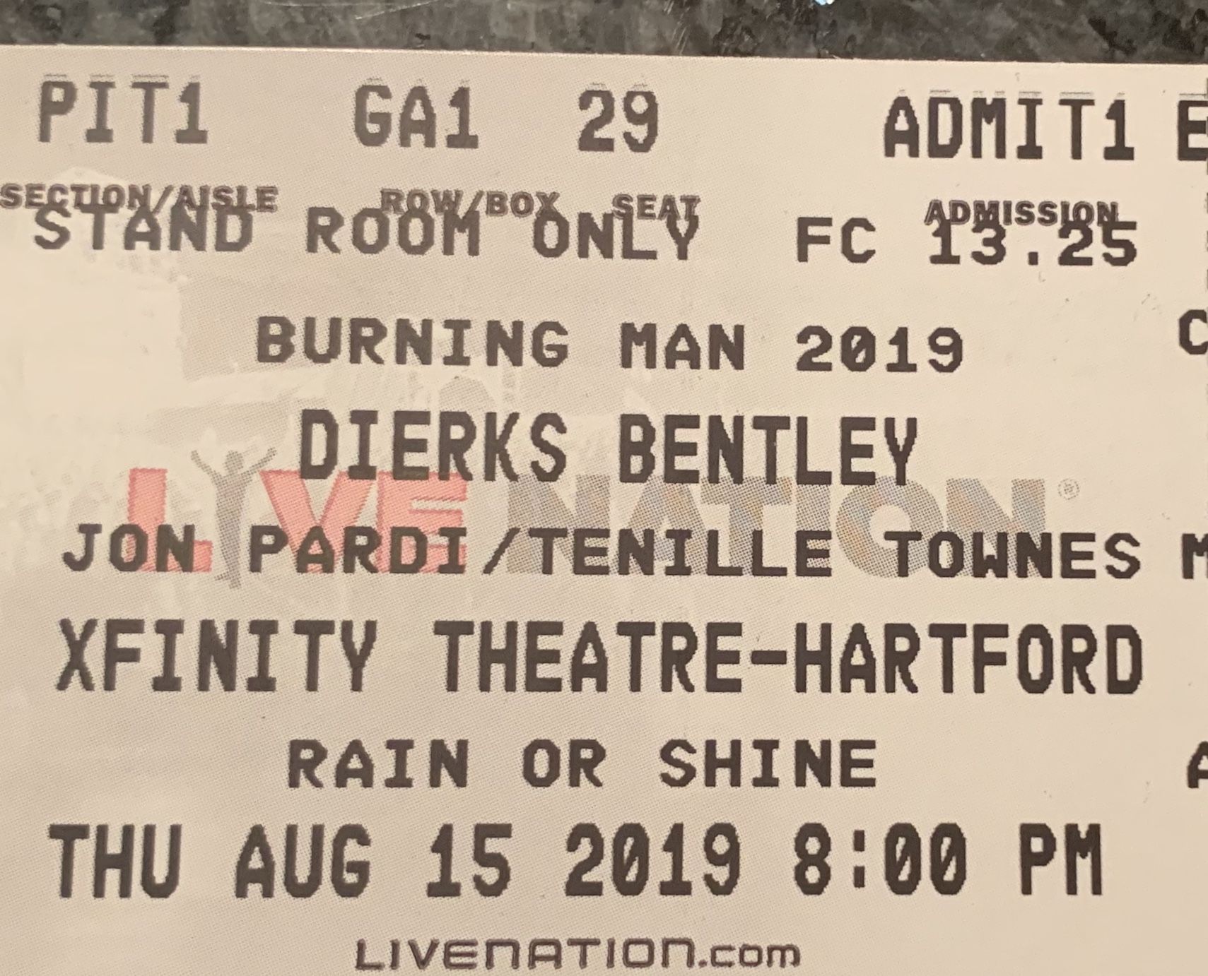 Dierks Bentley Pit Tickets For Tonight!!!