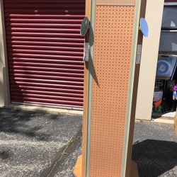 Commercial Rotating Pegboard Display Stand