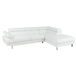 New Sectional Leather White Left Or Right 