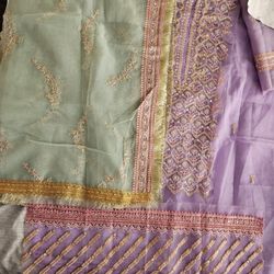 Chiffon Embroidered Dress 