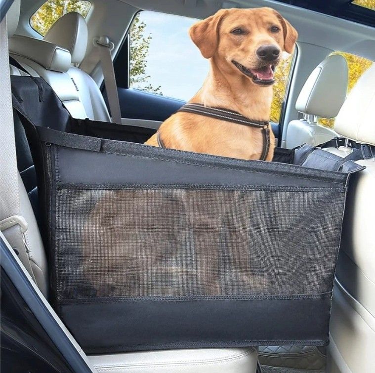 Large Dog Car Seat - Dog Car Seat for Large Dogs, Half Hammock Dog Seat Cover Water-Resistant for Cars, Trucks, SUVs, Full Seat, Half Seat and Floor C