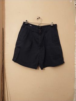 Dockers Blue Flat Front Shorts Smart Casual Size 34
