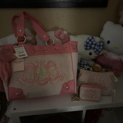 Pink Day Dreamer Juicy Couture Bag With Matching Purse And Wallet