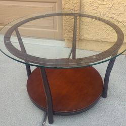 Round Glass Coffee/ Side Table