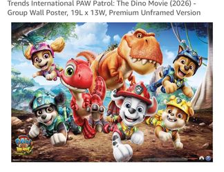 Paw patrol dino movie poster