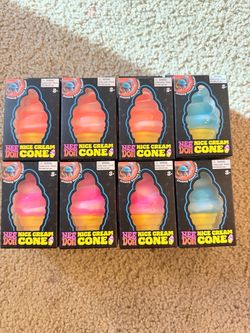 Nee Doh Nice Cream Cone Squishy Toys – Lot of 8