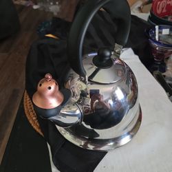 Michael Graves Design Stainless Steel Tea Kettle with Copper Bell & Whistles