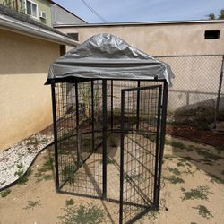Large Heavy Duty Outdoor Dog Kennel - 8x4x6 FT