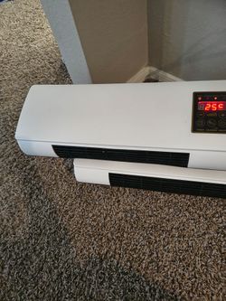 White Electric Baseboard Heater with Digital Display