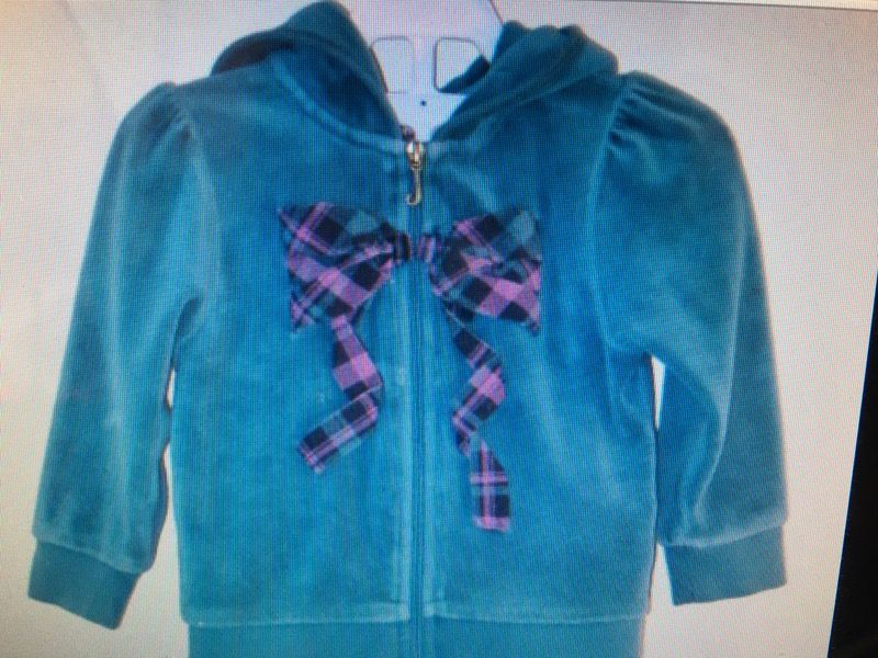 Like new juicy couture velour zip hoodie size 18 months