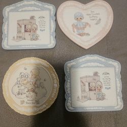 Vintage Precious Moments Glass Wall  Plaques