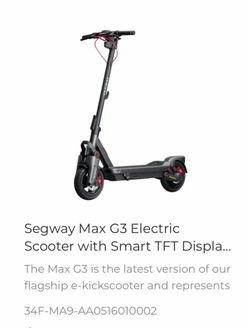 Segway ekick scooter, Ninebot Max G3