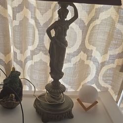 Vintage Grecian Statue Lamp. Circa 1950's. Works Fine. No Shade Incl. 